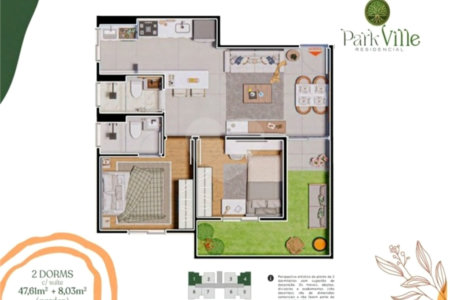 Apartamento à venda com 2 quartos, sendo 1 suíte,  em Chácaras Reunidas São Jorge, Sorocaba, SP