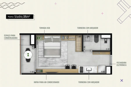 Studio à venda com 2 quartos em Pinheiros, São Paulo, SP