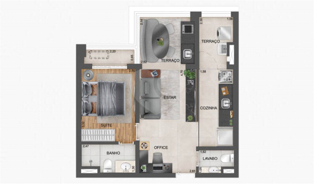Apartamento à venda com 1 quarto em Vila Clementino, São Paulo, SP