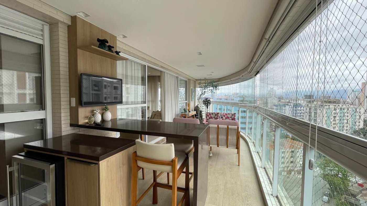 Apartamento com 4 dormitórios à venda, 186 m² por R$ 2.850.000,00 - Ponta da Praia - Santos/SP