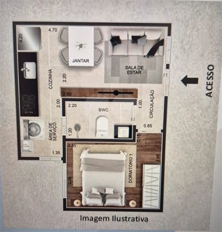 Apartamento à venda com 1 quarto em Parada Inglesa, São Paulo, SP