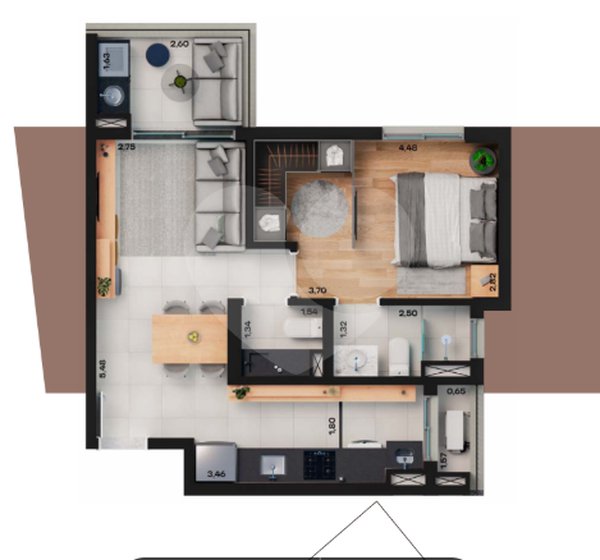Apartamento 54m² 2