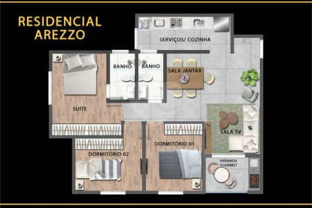 Apartamento à venda com 3 quartos, sendo 1 suíte, em Jardim Panorama, Valinhos, SP
