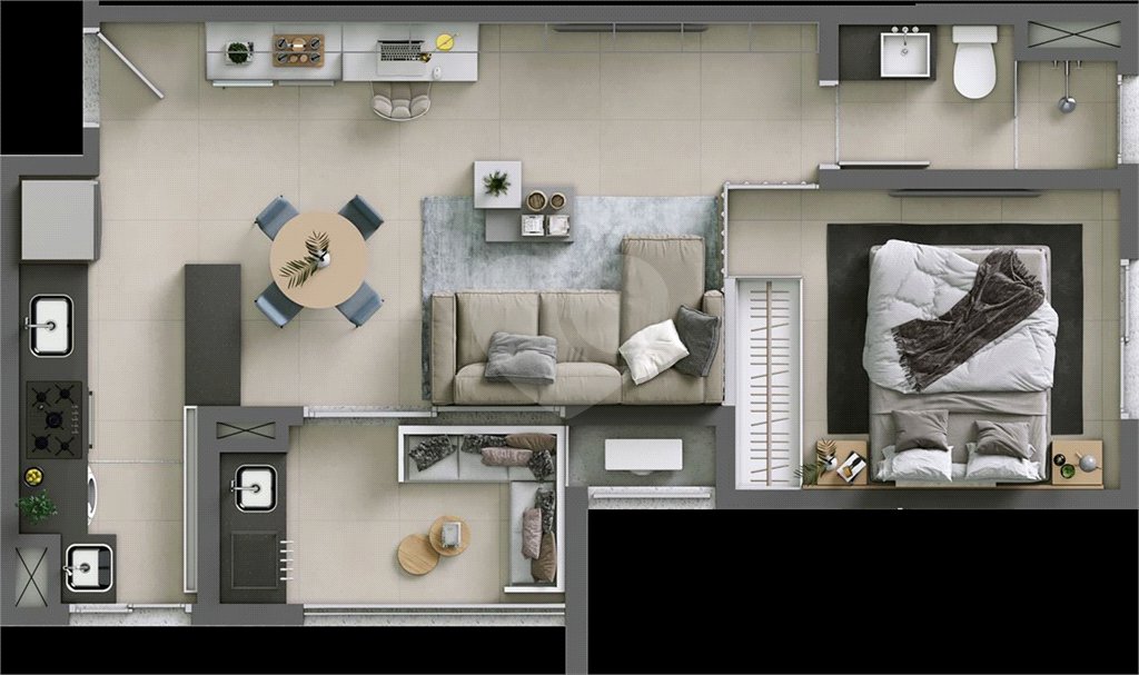 Apartamento à venda com 1 quarto em Além Ponte, Sorocaba, SP