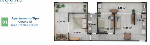 Apartamento 61m² 1