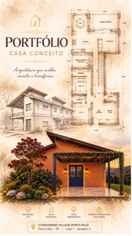 Casa à venda com 3 suítes no condomínio Village Porto Feliz, Porto Feliz - SP