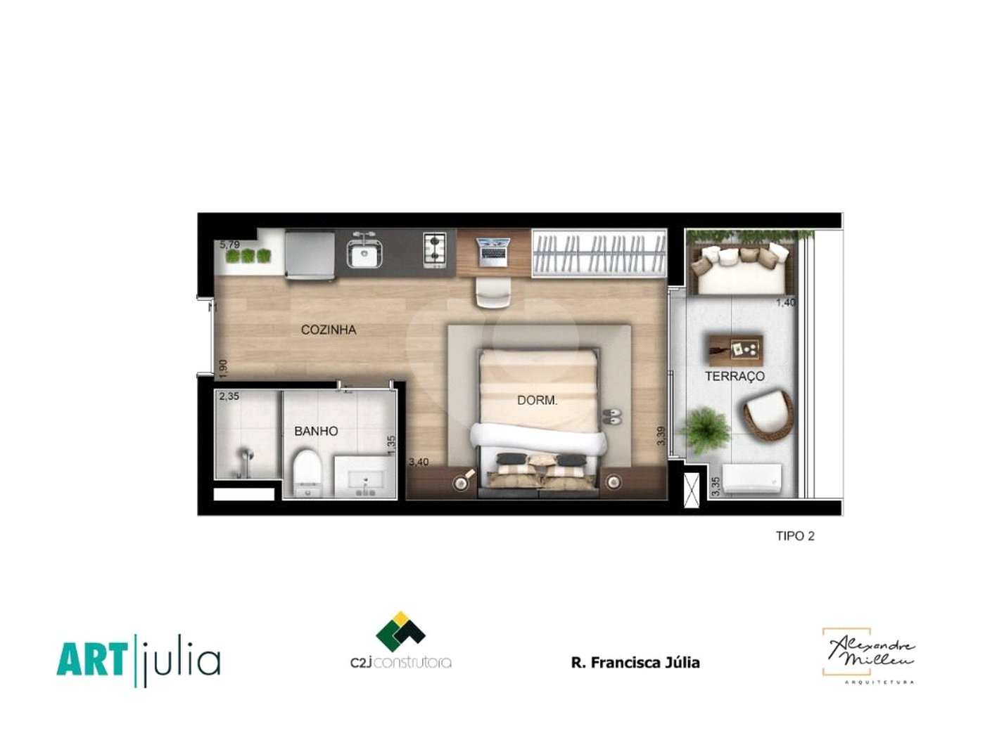 Studio Novo em Santana | 28,03 m² de Área Privativa | Lazer e Serviços