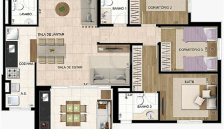 Apartamento à venda com 4 quartos, sendo 1 suíte,  em Jardim Flor da Montanha, Guarulhos, SP