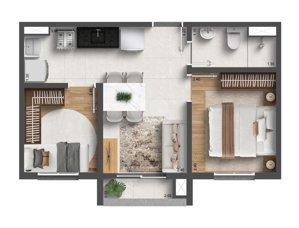 Apartamento 34m² 4