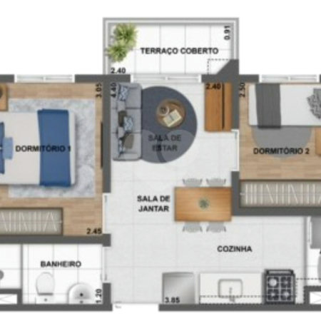 Apartamento à venda com 2 quartos em Vila Andrade, São Paulo, SP