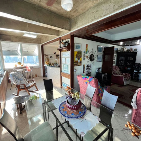 apartamento pé na areia com vista total para o mar em são vicente
