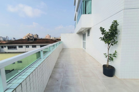Apartamento Garden 94 m² com 2 dormitórios para venda ou aluguel no Embaré - Santos/SP