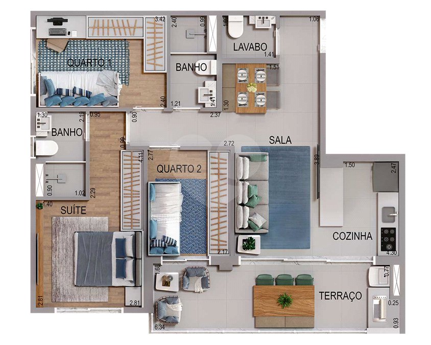 Apartamento à venda com 2 suítes em Barueri, Barueri, SP