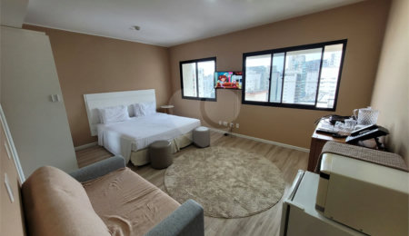 Flat à venda com 1 quarto em Indianópolis, São Paulo, SP