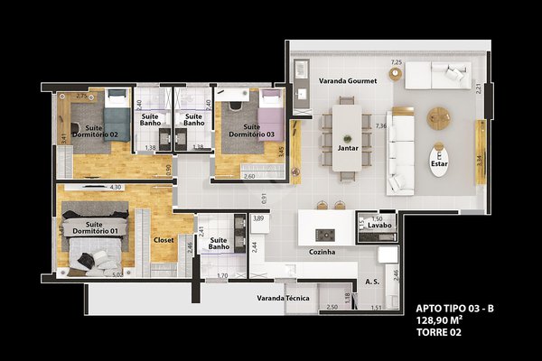 Apartamento 128m² 3
