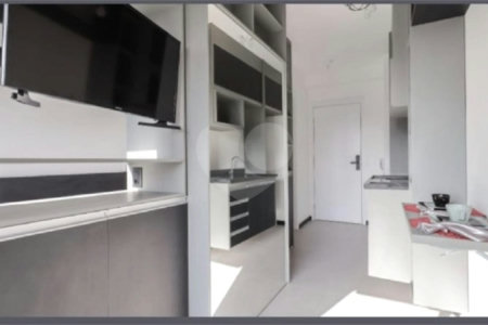 Studio com 24m² na região da Vila Olímpia em São Paulo - SP.