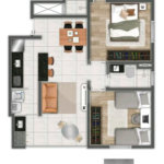 Apartamento 2 dormitórios (1 suíte) com vaga garagem, excelente localização, programa MCMV