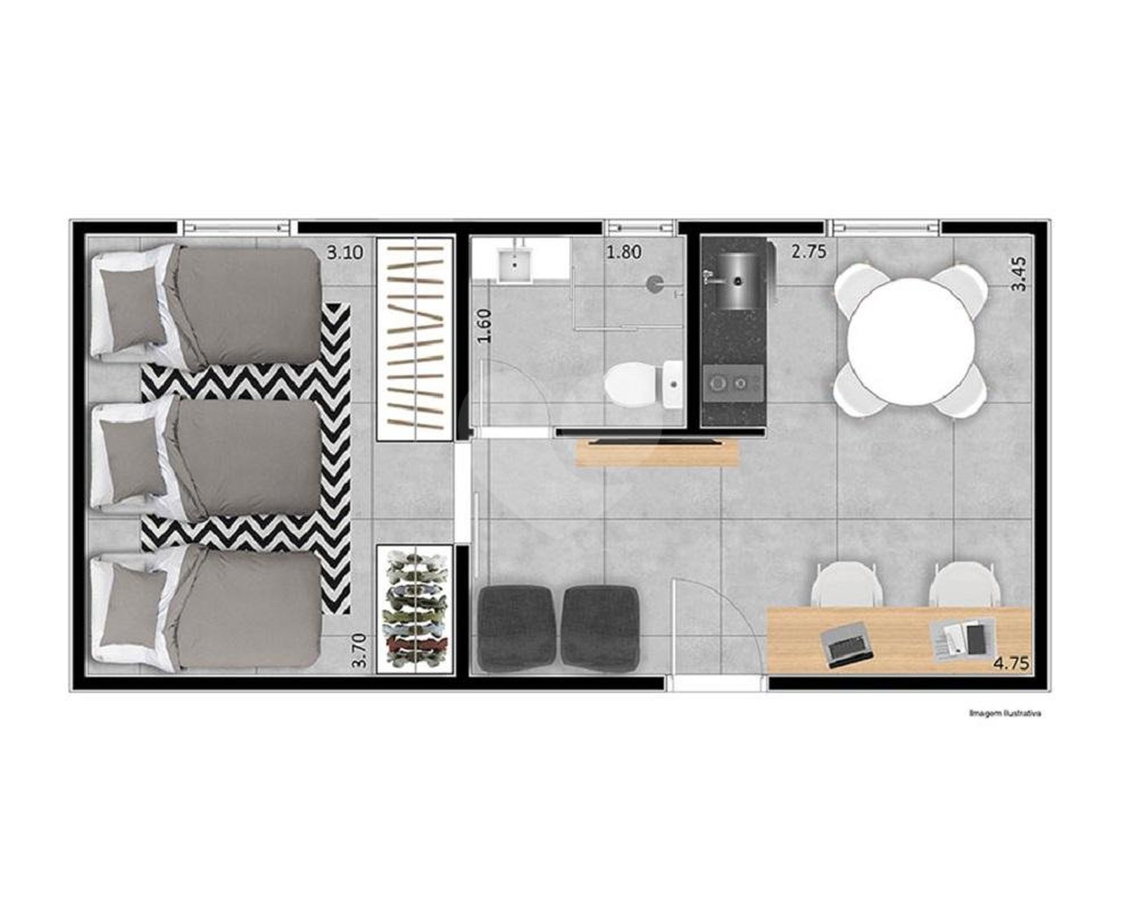 Apartamento 33m²