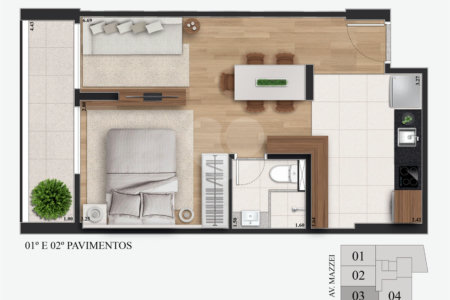 Apartamento à venda com 1 quarto em Vila Mazzei, São Paulo, SP