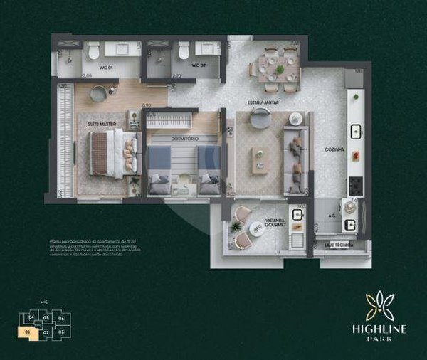 Apartamento 79m² 3