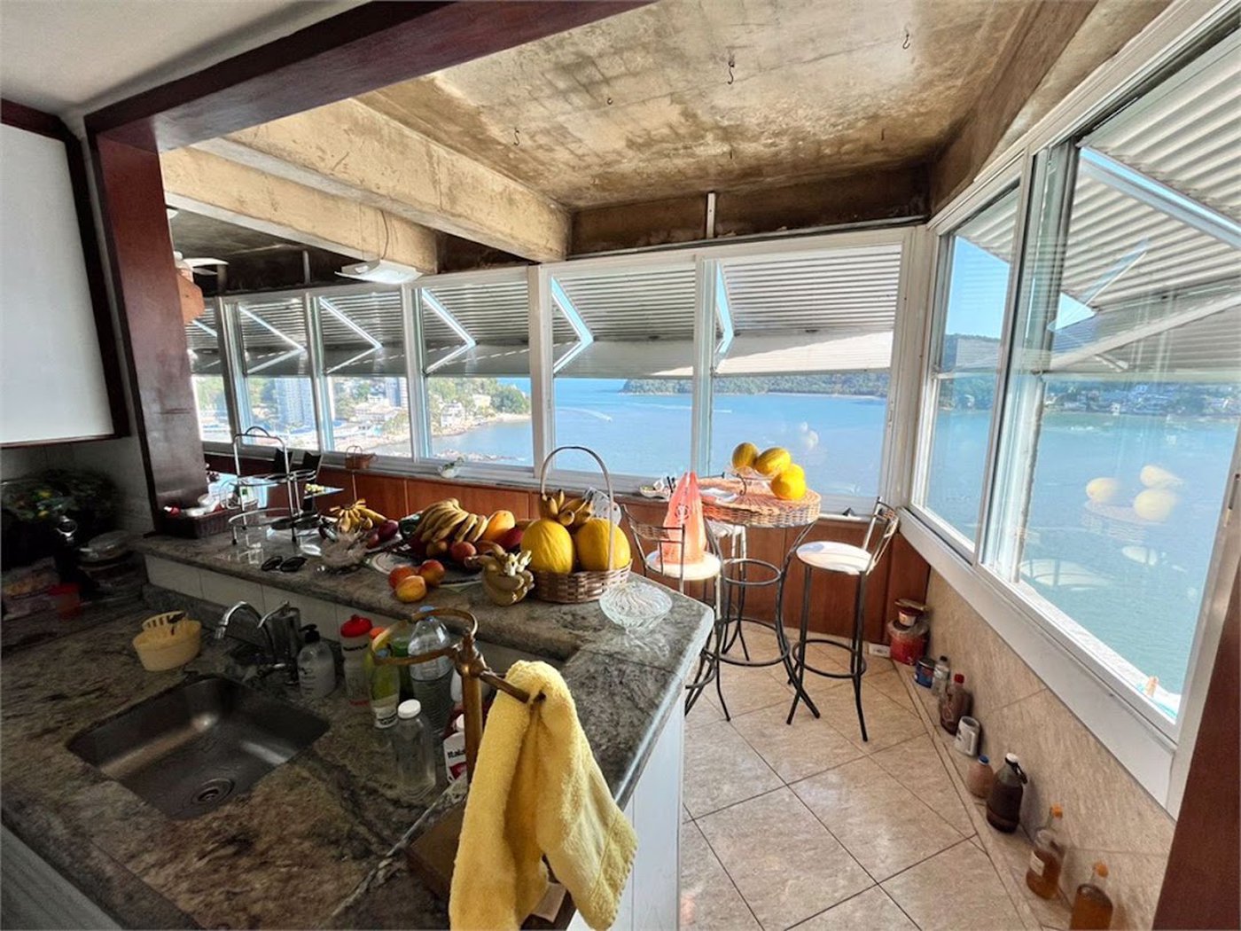apartamento pé na areia com vista total para o mar em são vicente
