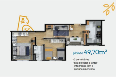 Apartamento à venda com 2 quartos em Parque Residencial Rafael Alcalá, Porto Feliz, SP