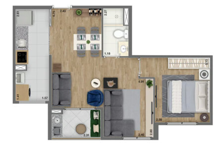 Apartamento à venda com 2 quartos em Vila Andrade, São Paulo, SP