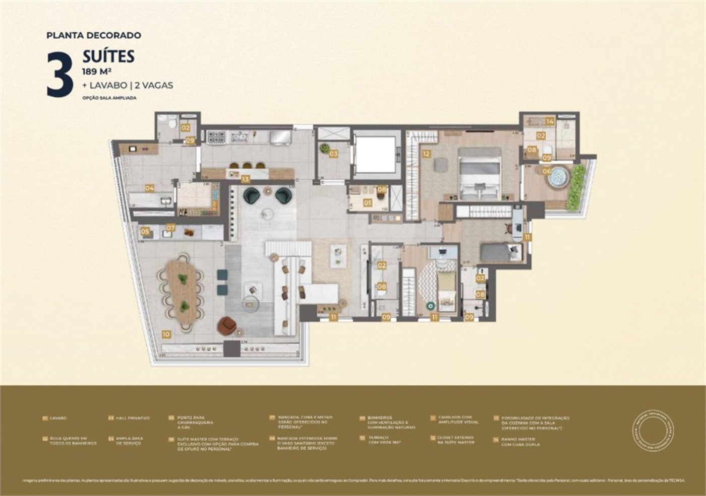 Apartamento à venda com 3 suítes em Água Branca, São Paulo, SP
