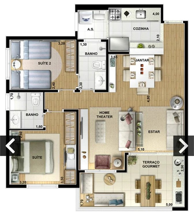 Apartamento à venda com 2 suítes em Vila Andrade, São Paulo, SP