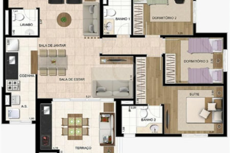 Apartamento à venda com 4 quartos, sendo 1 suíte, em Jardim Flor da Montanha, Guarulhos, SP
