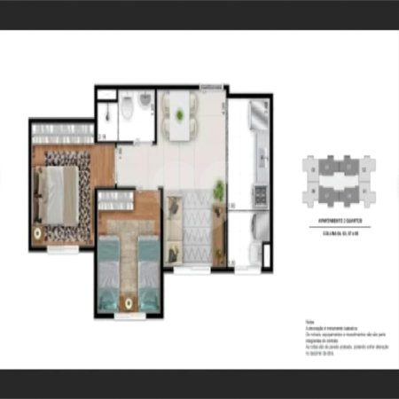Apartamento à venda com 2 quartos em Vila Santo Antônio, Ferraz de Vasconcelos, SP