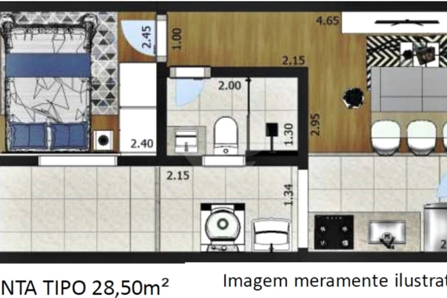 Apartamento à venda com 1 quarto em Santana, São Paulo, SP