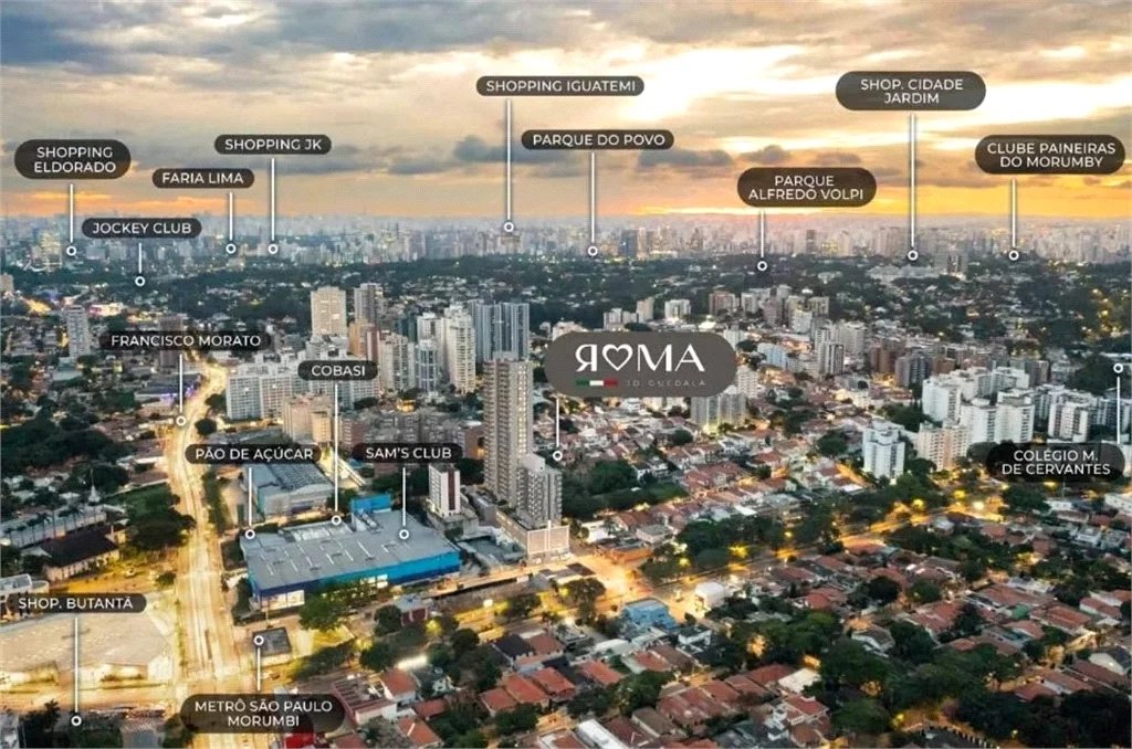 Apartamento à venda com 2 quartos 59m² Roma Jardim Guedala a 100m do metro Morumbi