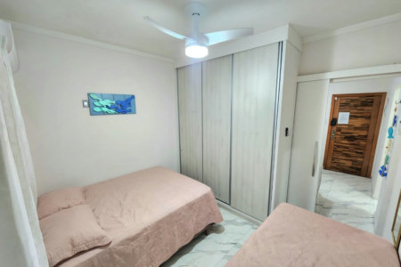 Apartamento mobiliado próximo da praia com 1 dormitório à venda, 32 m² por R$ 390.000 - Embaré - Santos/SP