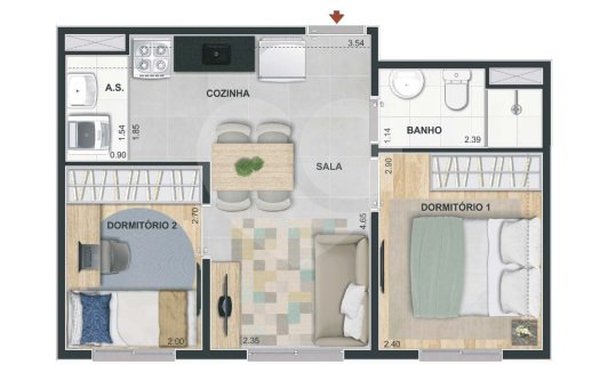 Apartamento 33m² 1