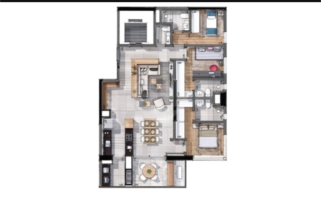 Apartamento à venda com 3 suítes em Jardim das Acácias, São Paulo, SP