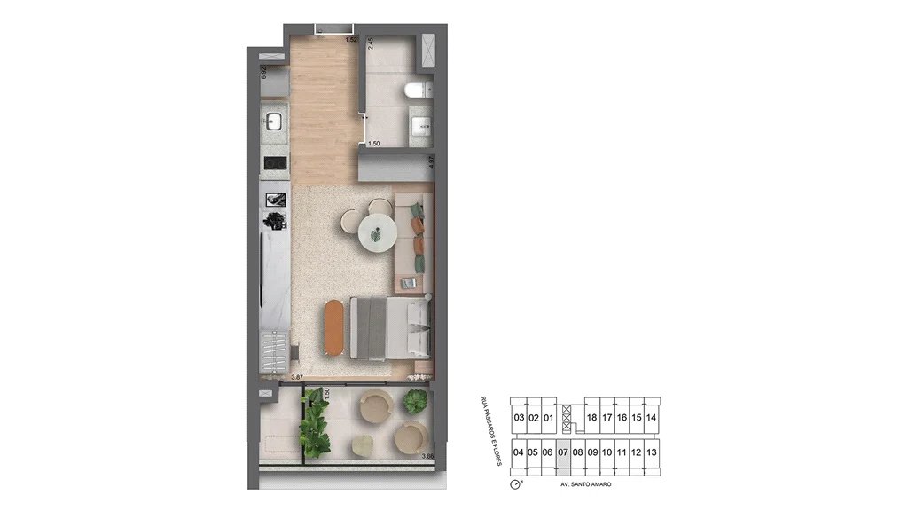 Apartamento à venda com 1 quarto em Jardim das Acácias, São Paulo, SP