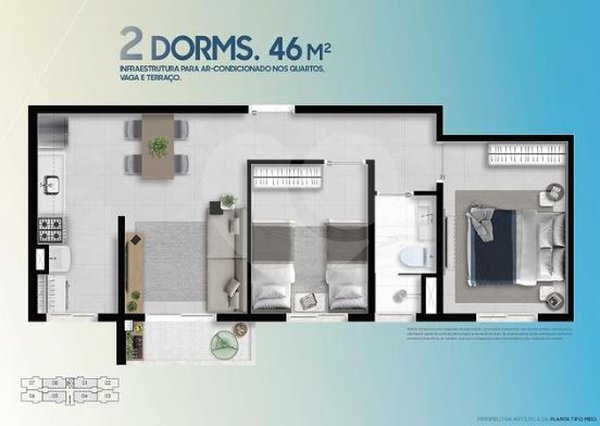 Apartamento 46m² 2