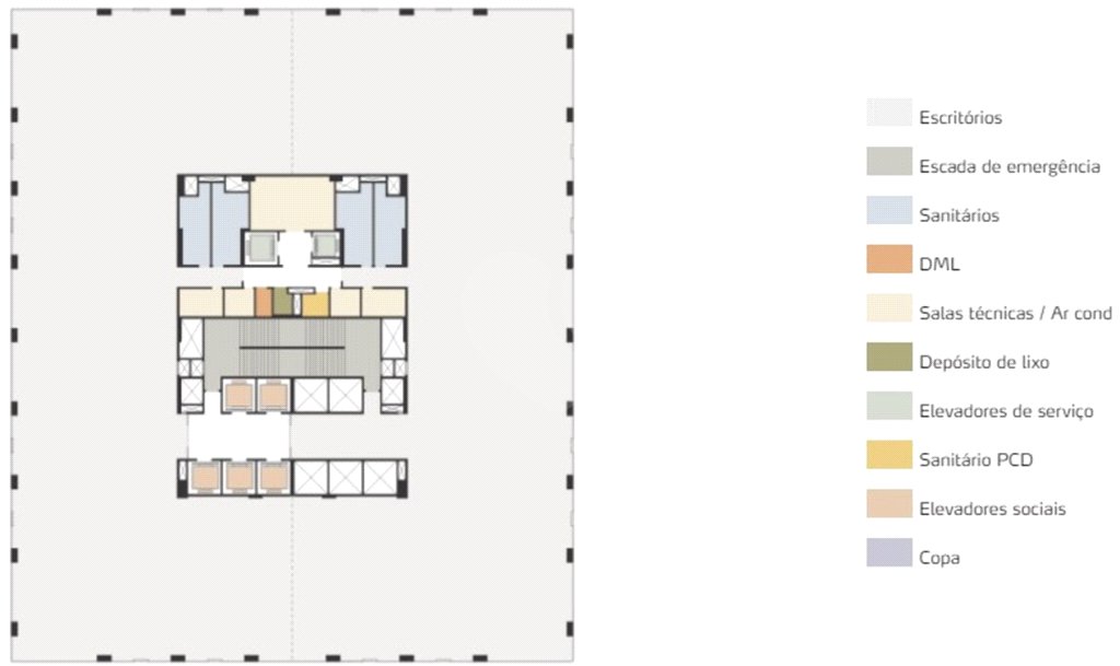 Laje Corporativa para alugar com 1 quarto em Cidade Monções, São Paulo, SP