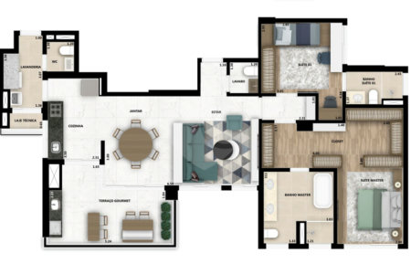 Apartamento à venda com 3 quartos, sendo 1 suíte, em Parque Campolim, Sorocaba, SP