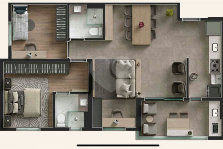 Apartamento à venda com 2 quartos, sendo 1 suíte, no Centro, São Bernardo do Campo, SP