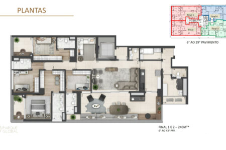 Apartamento à venda com 4 suítes em Jardim Morumbi, São Paulo, SP