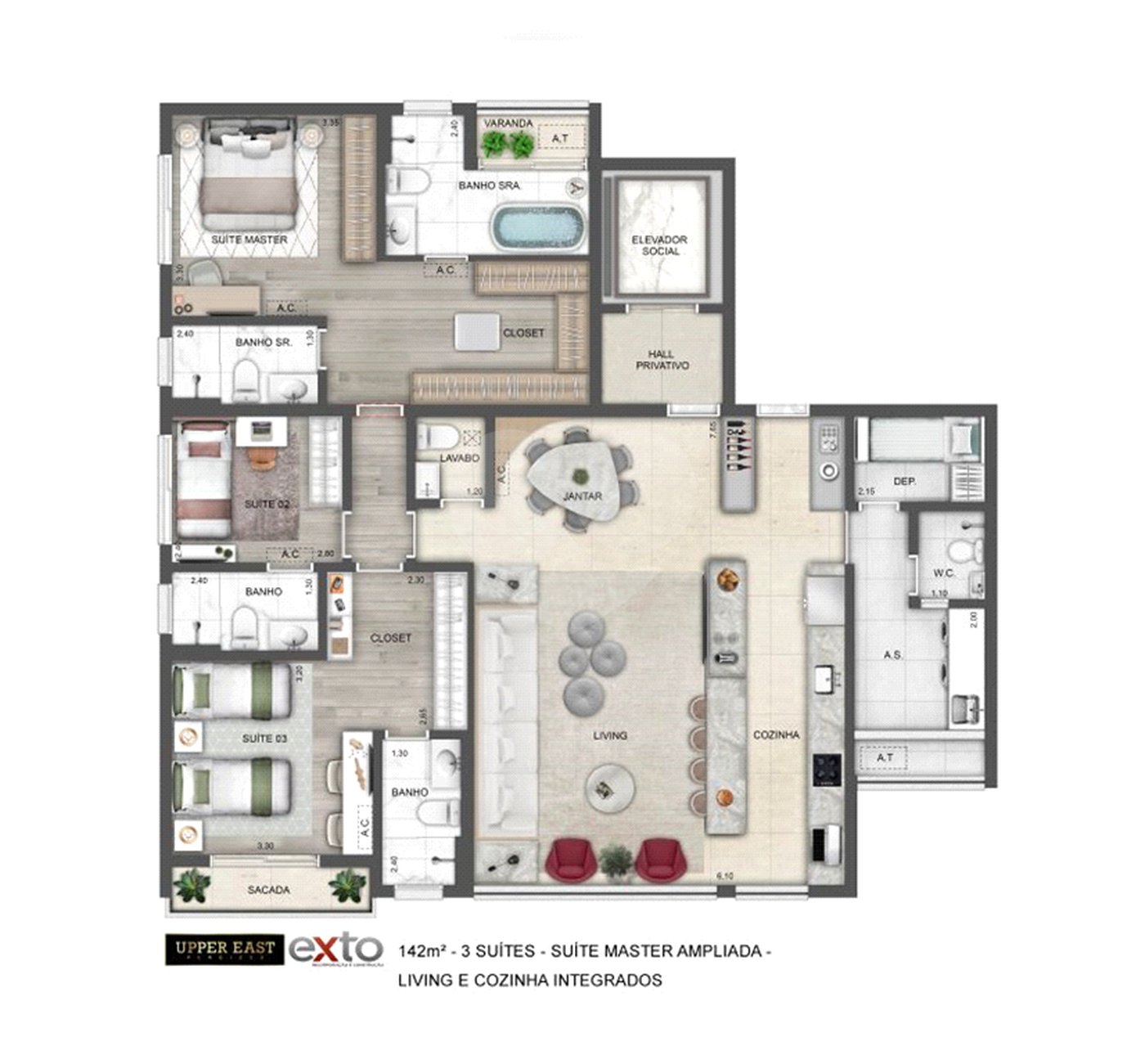 Apartamento à Venda em Perdizes: Upper East Perdizes, 142m², 4 Suítes e Lazer de Luxo na Rua Minerva