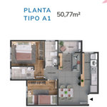 Apartamento à venda com 2 quartos, sendo 1 suíte, em Vila Rica, Sorocaba, SP