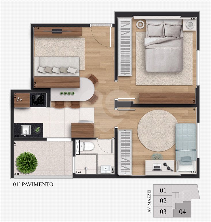 Apartamento à venda com 1 quarto em Vila Mazzei, São Paulo, SP