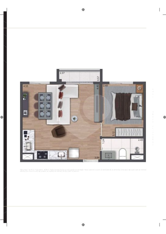 Apartamento para alugar com 1 quarto em Moema, São Paulo, SP