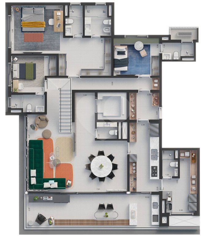 Apartamento à venda com 3 suítes em Jardim Paulista, São Paulo, SP