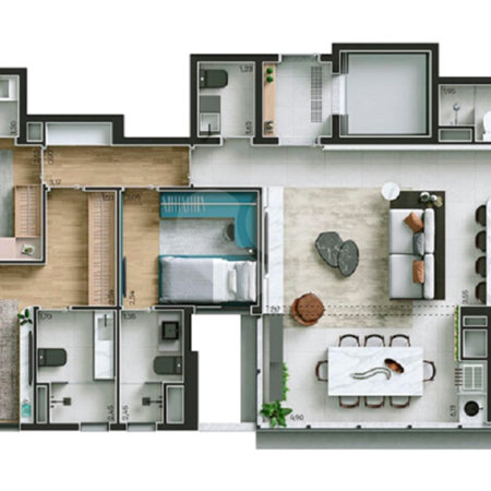 Apartamento à venda com 3 suítes em Água Branca, São Paulo, SP
