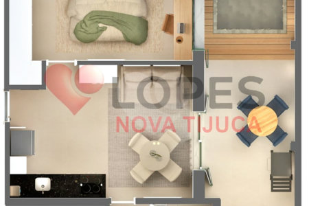Apartamento à venda com 1 quarto em Copacabana, Rio de Janeiro, RJ