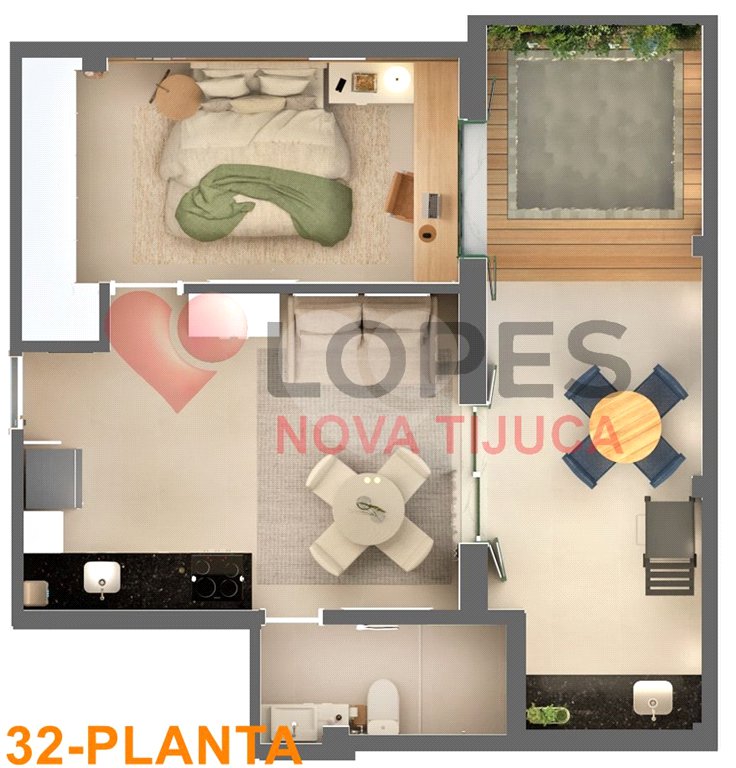 Apartamento à venda com 1 quarto em Copacabana, Rio de Janeiro, RJ